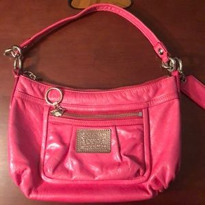 Pink coach bag gently used